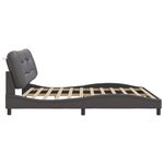 vidaXL Cadre de lit sans matelas Hvar gris 200x200 cm similicuir