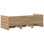 vidaXL Lit de jour Chêne artisanal Bois d'ingénierie 90 x 190 cm Durable