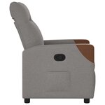 vidaXL Fauteuil inclinable Taupe Tissu