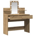 vidaXL Coiffeuse chêne artisanal 100 x 40 x 130 cm Bois d'ingénierie