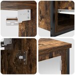 vidaXL Ensemble de meubles de salle de bain 5 pièces en bois d'ingénierie chêne fumé