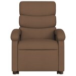 vidaXL Fauteuil inclinable électrique marron tissu