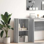 vidaXL Bibliothèque sonoma gris 40x30x77 cm bois d'ingénierie