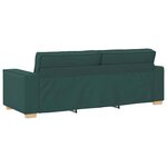 vidaXL Ensemble de Canapés 3 Pièces Vert foncé 220 x 78 x 84 cm tissu