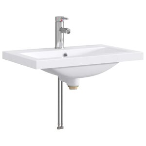 vidaXL Lavabo de salle de bains Chrome 61 x 40 x 16 5 cm métal
