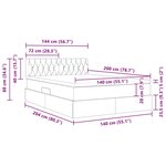 vidaXL Lit avec rangement et LED avec matelas Bleu 140 x 200 cm tissu