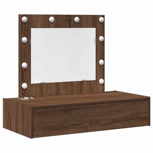 vidaXL Table de Toilette Marron 83 x 40 x 70 cm Bois d'ingénierie