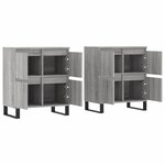 vidaXL Buffets 2 Pièces sonoma gris bois d'ingénierie