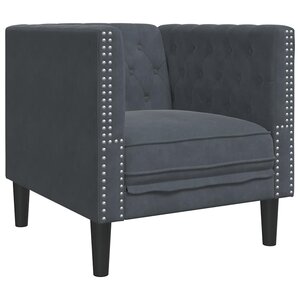 vidaXL Canapé Gris foncé 74 5 x 71 x 70 5 cm Velours