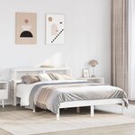 vidaXL Cadre de lit sans matelas blanc 160x200 cm bois de pin massif