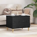 vidaXL Cabinet de chevet Chêne noir 60 x 44.5 x 45 cm