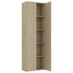 vidaXL Armoire de bureau Chêne sonoma 60x32x190 cm Bois d'ingénierie