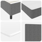 vidaXL Lit Ensemble avec Matelas & Lumière LED Gris Clair 80x200 cm Tissu Côtelé