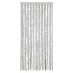 vidaXL Rideau anti-mouches gris 90x220 cm chenille