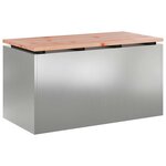vidaXL Banc de jardin Argent 80 x 40 x 43 cm Acier galvanisé