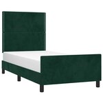 vidaXL Cadre de lit sans matelas vert foncé 90x200 cm velours