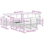 vidaXL Ensemble de canapés d'extérieur 9 pc Blanc et gris clair