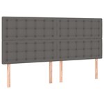 vidaXL Tête de lit à LED Gris 160x5x118/128 cm Similicuir