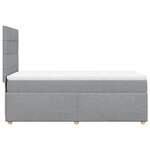 vidaXL Sommier à lattes de lit et matelas Gris clair 90x190 cm Tissu