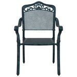 Chaises de jardin vidaXL 2 pièces en aluminium vert