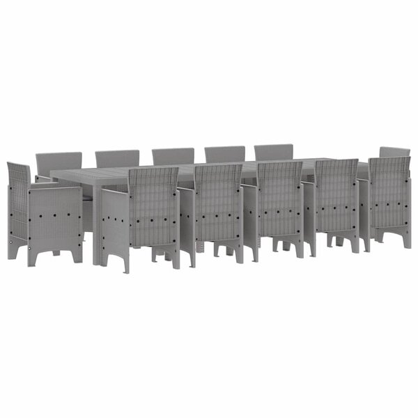 vidaXL Ensemble de salle à manger pour jardin Gris clair et Anthracite