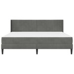 vidaXL Cadre de lit avec matelas Gris foncé 180 x 200 cm Velours