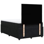 vidaXL Sommier à lattes de lit avec matelas noir 120x190 cm velours
