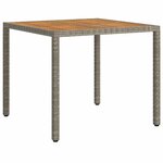 vidaXL Table de Jardin Gris 90 x 90 x 75 cm polyrotin
