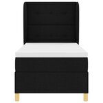 Lit box spring vidaXL avec matelas Noir 80x200 cm Tissu