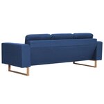 vidaXL Ensemble de canapé 2 Pièces Tissu Bleu