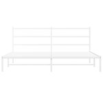 vidaXL Cadre de lit métal sans matelas et tête de lit blanc 193x203 cm
