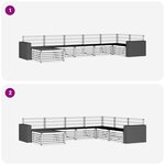 vidaXL Ensemble de canapés d'extérieur 7 pc Naturel