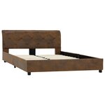vidaXL Cadre de lit sans matelas marron similicuir daim 120x200 cm