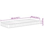 vidaXL Matelas en mousse moyennement doux 90x200 cm