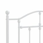vidaXL Cadre de lit métal sans matelas et tête de lit blanc 107x203 cm