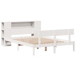vidaXL Lit bibliothèque sans matelas blanc 120x190 cm bois pin massif