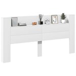 vidaXL Armoire tête de lit avec LED blanc 200x16 5x103 5 cm