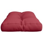 vidaXL Coussin de palette rouge bordeaux 80x40x12 cm tissu