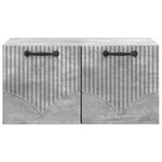 vidaXL Meuble TV mural Gris béton 59 5 x 41 x 30 cm Bois d'ingénierie