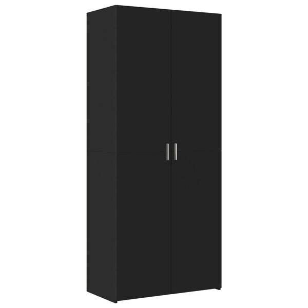 vidaXL Buffet haut noir 80x42 5x185 cm bois d'ingénierie