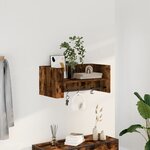 vidaXL Étagère murale chêne fumé 70 5x35x30 5 cm bois d'ingénierie