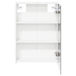 vidaXL Armoire Miroir de Salle de Bain Blanc 43 x 11 5 x 60 5 cm