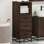 vidaXL Armoire de bain chêne marron 35x37 5x100 cm bois d'ingénierie