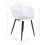 6 Fauteuils de jardin blanc RODA