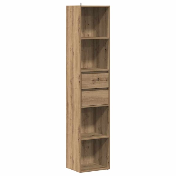 vidaXL Bibliothèque chêne artisanal 36x30x171 cm bois d'ingénierie