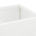 vidaXL Porte-parapluie Blanc 15 5 x 15 5 x 49 cm Acier