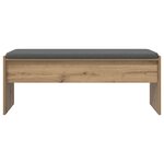 vidaXL Banc d'entrée avec coussin Chêne artisanal 103 x 38 x 40 cm