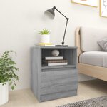 vidaXL Tables de chevet 2 Pièces sonoma gris 40x40x50cm bois d'ingénierie