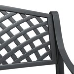 vidaXL Banc de jardin 102 cm Aluminium coulé Noir