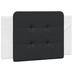 vidaXL Coussin de tête de lit noir et blanc 90 cm similicuir